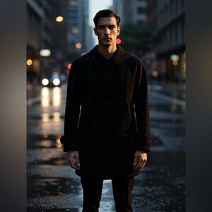 Burberry Tailored Wool & Cashmere Trench Coat SZ XXL